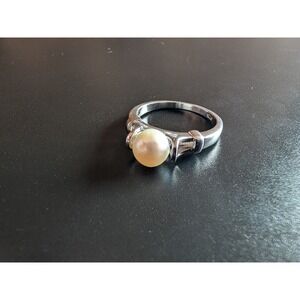 Sterling Silver 925 Pearl Ring Size 8